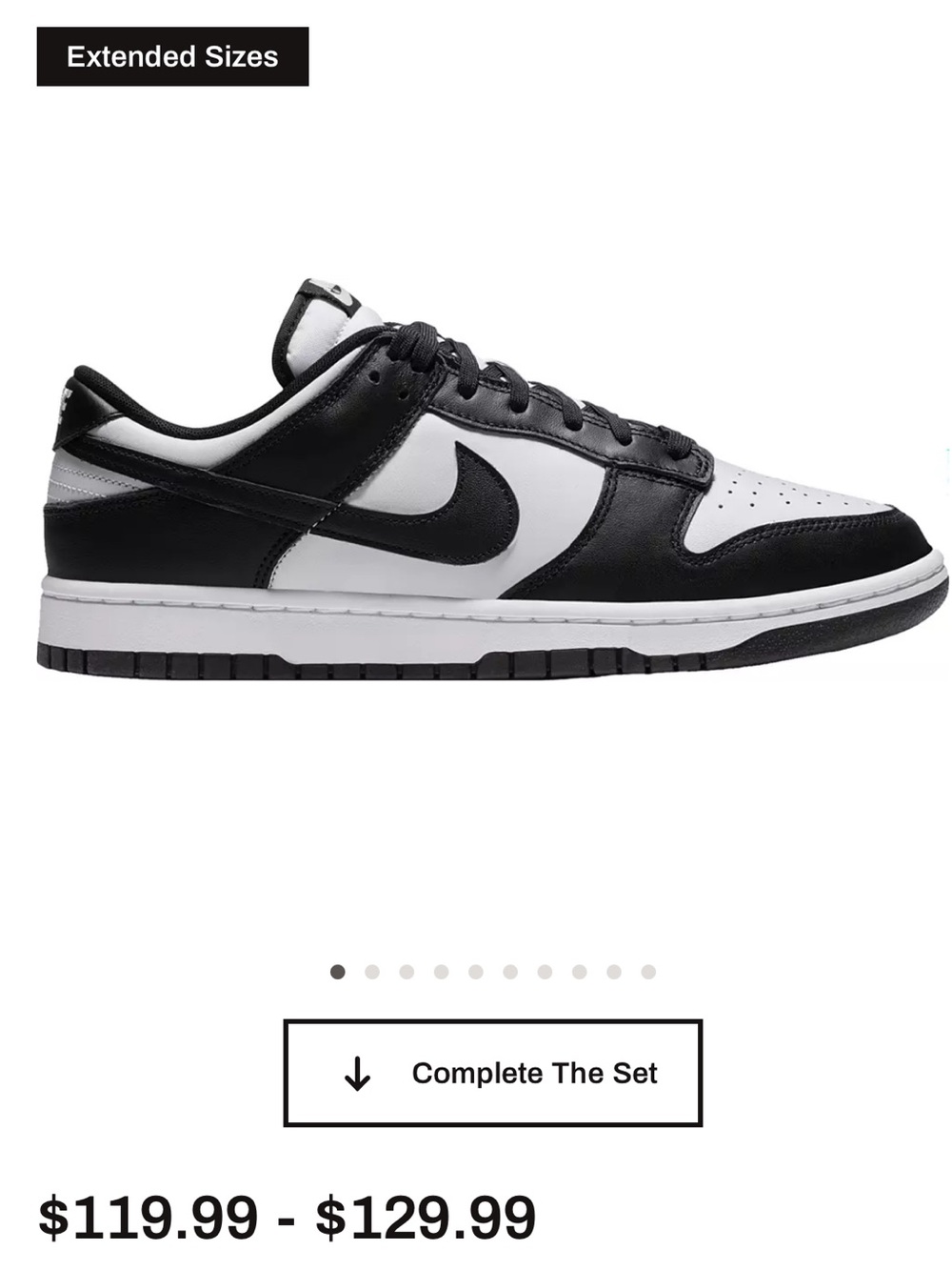 Nike Dunk Low Black and White Low Top Sneaker